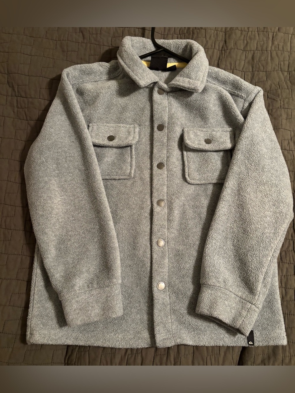 Boys Gray Quiksilver Button Down Shirt